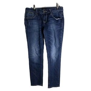 Bebock for Express Skinny Jeans Women's 4S Blue Denim Distressed Stretch Cotton